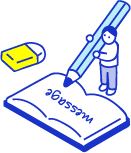 卒業生からのメッセージのイラスト